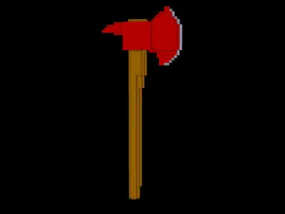 Voxel weapon low poly Low-poly 3D model