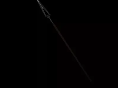  spear PBR low-poly game  Free low-poly 3D model