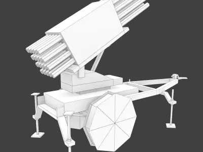 Rocket Launcher NDL-40 Low-poly 3D model