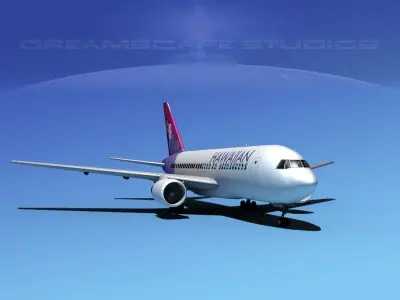 Boeing 767-200ER Hawaiian 3D model
