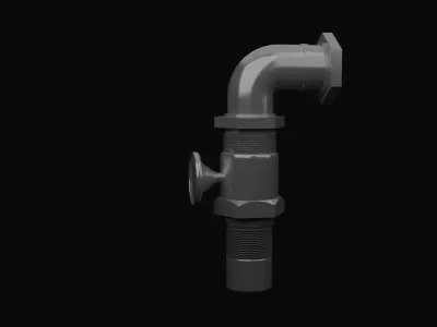 Plastic Pipes with Fittings  Free 3D model