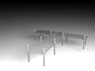 Medieval village Low-poly 3D model purchase