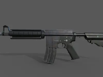 Battle Rifle M4A4 3D model Low-poly 3D model