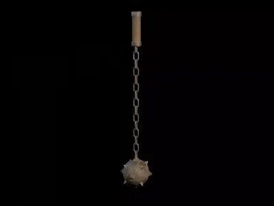 Medieval Mace Low-poly 3D model 6
