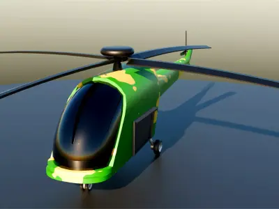 Free Low Poly Military Helicopter 3D Model Free low-poly 3D model