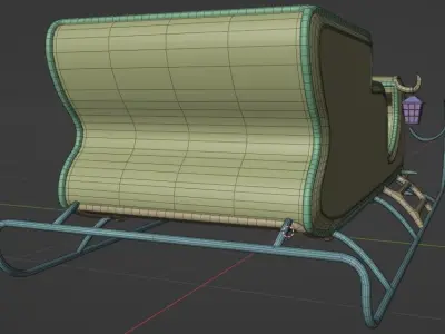 Santas Sleigh Free 3D model