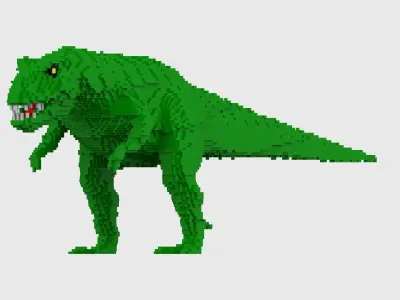 Voxel Trex Low-poly 3D model