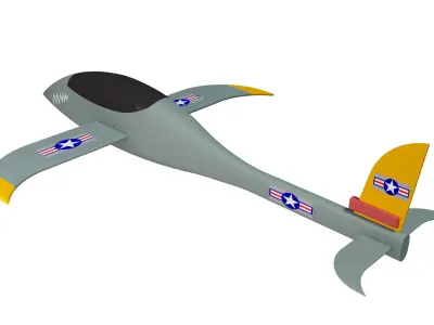 Game Model Aircraft Low-poly 3D model