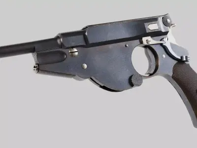Belgman M1896 No3 Low-poly 3D model
