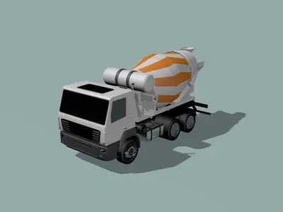 Truck mixer MAZ 3D model