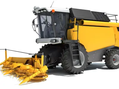Combine Harvester 3D model 16