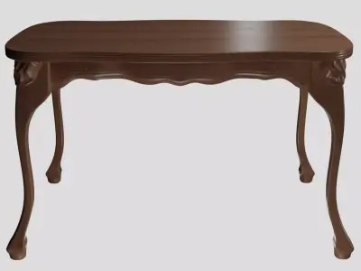 Hall Table Walnut 3D model