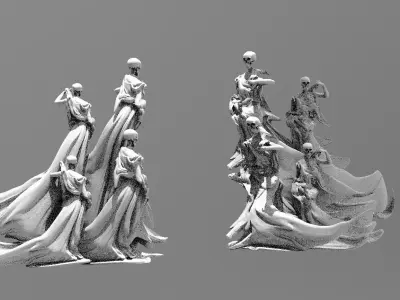Scull Ghosts Arch small  3D model