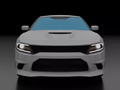 DODGE Charger SRT Hellcat 2015- Low-poly 3D model