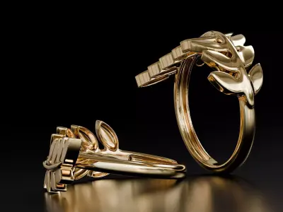 Nexamo labs Gold Ring 06 3D print model