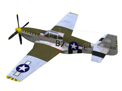 North American P-51B Mustang 3D model