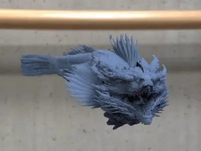 Dragon Fish Deep Sea 3D model