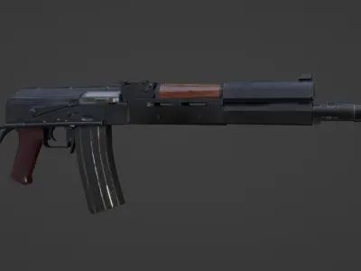 Scifi AK Low-poly 3D model