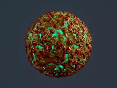 Sci-fi Alien Creature Environment Seamless PBR Texture 22 Texture