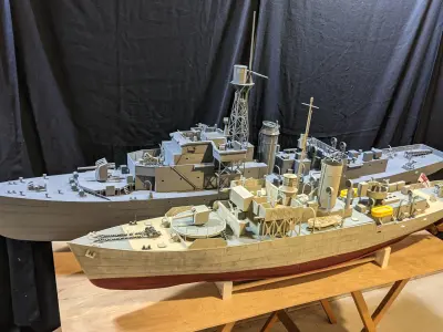 1 48 Castle Class Corvette RC Model Ship 3D print model