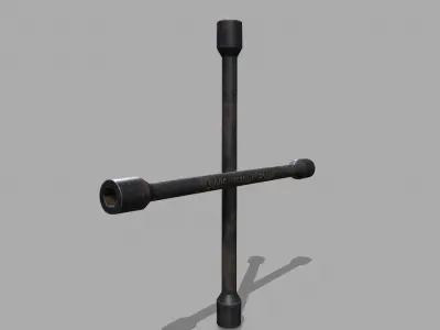   Lug Wrench  Low-poly 3D model