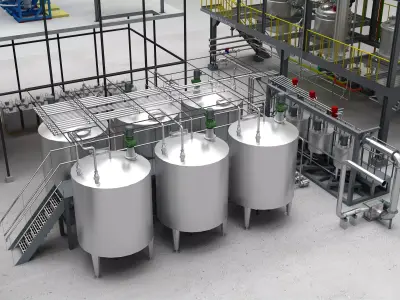 chemical plant 3D model purchase