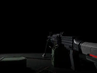 DPR LMG Low-poly 3D model