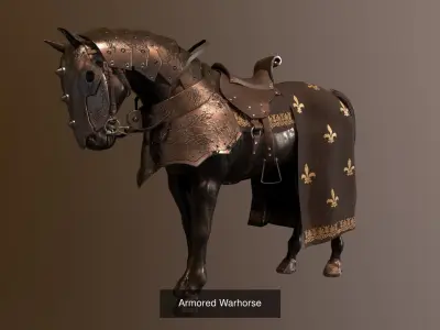 Knight and Horse 3D Model Pack