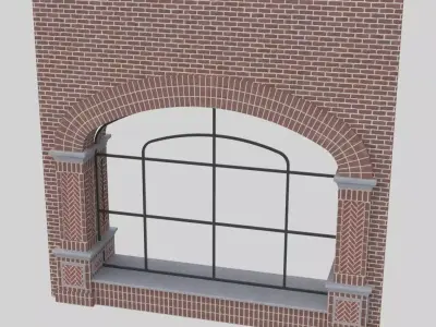 ARCHED WINDOW STOREFRONT 3D model
