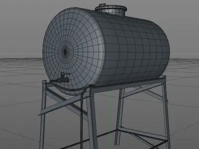 Oil Tank Low-poly 3D model purchase