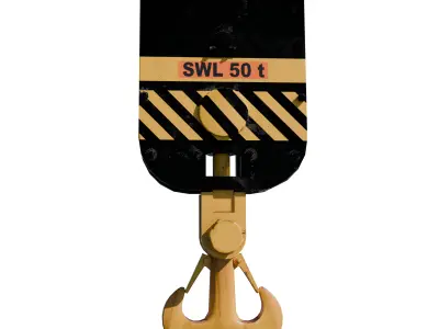 Crane Hook Block - LIEBHERR Inspired Low-poly 3D model