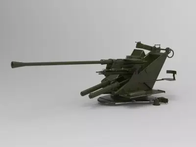FlaK 18 anti-aircraft and anti-tank artillery gun 3D model