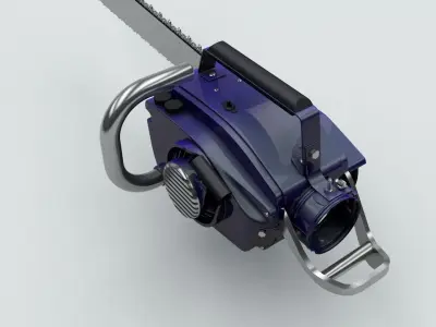 Chainsaw Motor Machine Low-poly 3D model