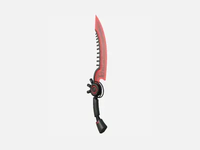 SciFi Dagger A04 Black Red - Sci Fi Weapon Design Low-poly 3D model