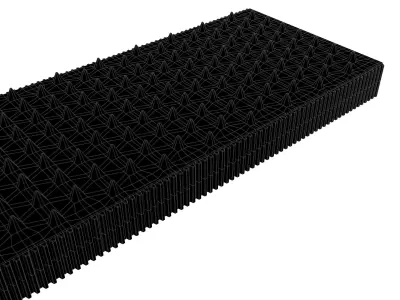 Rectangular Wood Course Cut Rasp 3D model