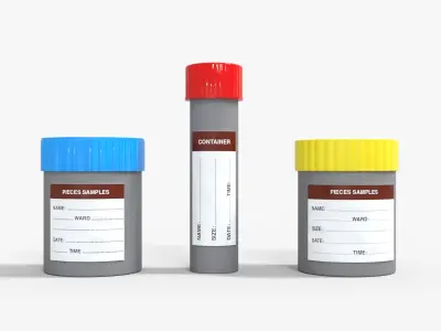 Specimen Container Medical Pack  Low-poly 3D model