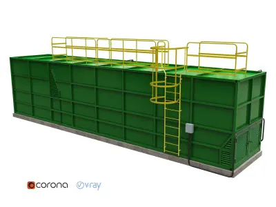 Sewage Treatment Container 3D model
