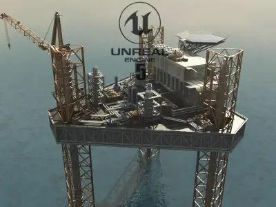 oil platform 3D model shop