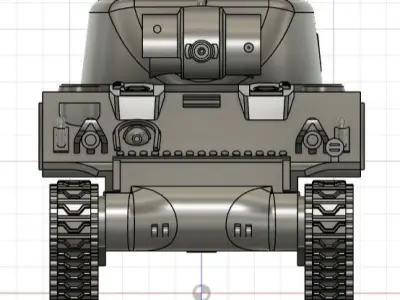 M4A2 Sherman 3D print model