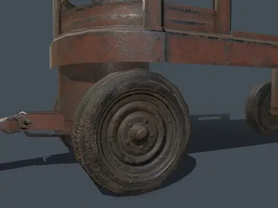 Industrial Trolley Free low-poly 3D model