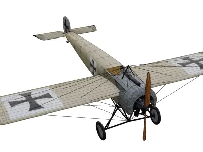 Fokker EIII Eindecker Low-poly 3D model