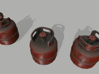 Propane Tank Low-poly 3D model 9