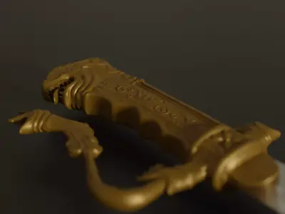 Sword golden 3D model purchase