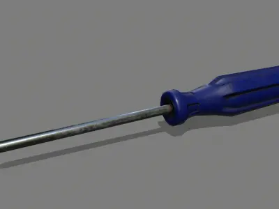 screwdriver Low-poly 3D model 30