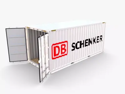 20ft Shipping Container DB Schenker 3D model