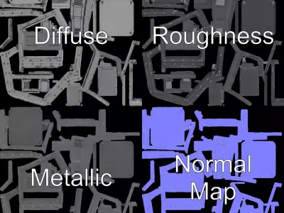 Industrial Metal Box Enclosure Model Pack Low-poly 3D model
