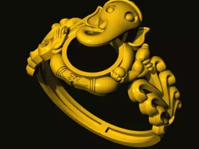 ganesh ganesha ring 3D print model