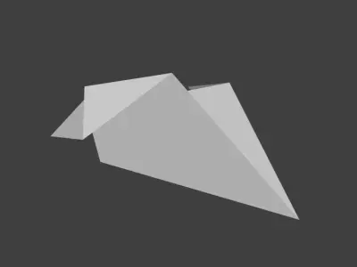 3D Models paper airplane Low-poly 3D model
