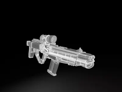 Sniper Flame Weapon Free 3D model