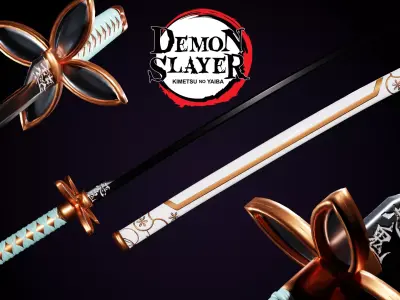 Demon Slayer Shinobu Kocho Poison Stinger Low-poly 3D model